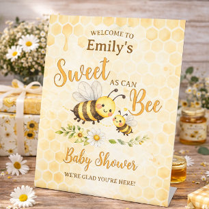 Sweet as Can Bee Baby Shower Pedestal Sign