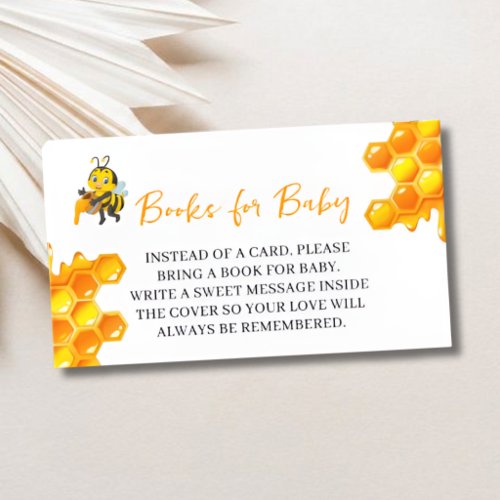 Sweet As Can Bee Baby Shower Request Enclosure Card