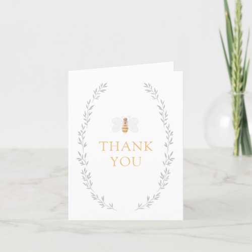 Sweet as Can Bee Baby Shower Thank You Card