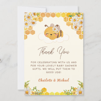 Sweet As Can Bee Baby Shower Thank You Card