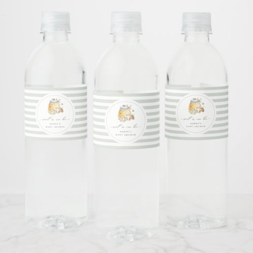 Sweet As Can Bee Baby Shower Water Bottle Label