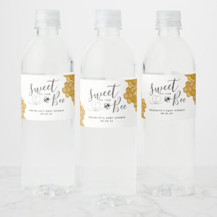 Sweet as Can Bee Baby Shower Water Bottle Label