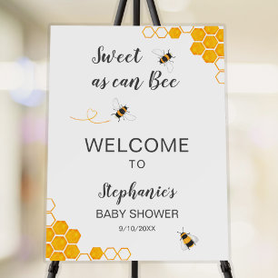 Sweet As Can Bee Baby Shower Welcome Sign