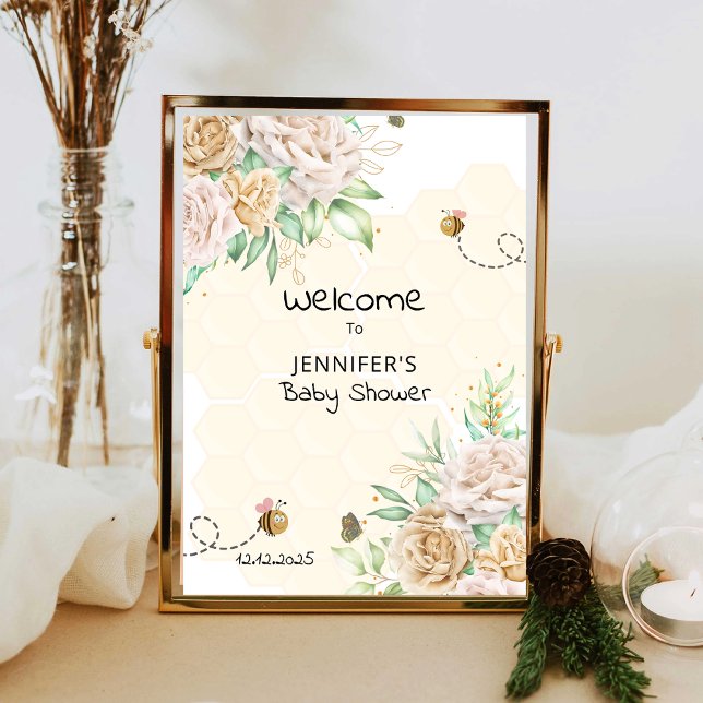 Sweet as can bee baby shower welcome sign (Creator Uploaded)