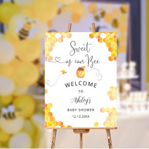 Sweet as Can Bee Baby Shower Welcome Sign