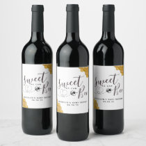 Sweet as Can Bee Baby Shower Wine Label