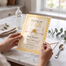 Sweet as Can Bee Baby Shower with QR Code