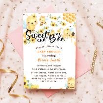 Sweet as Can Bee Baby Shower Yellow Invitation