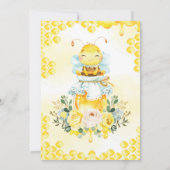 Sweet as Can Bee Baby Shower Yellow Roses Sprinkle Invitation (Back)