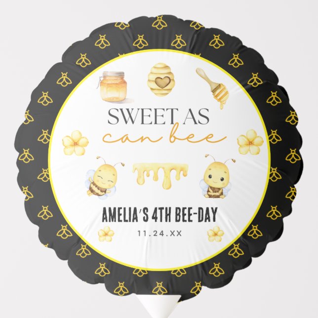 Sweet As Can Bee Balloon (Front)