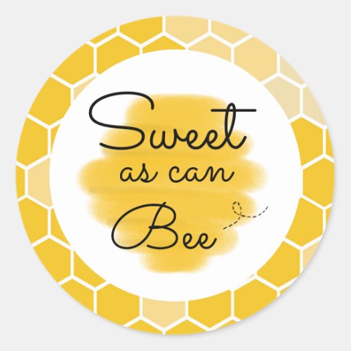 Sweet as can bee  Bee party  Favor Classic Round Sticker