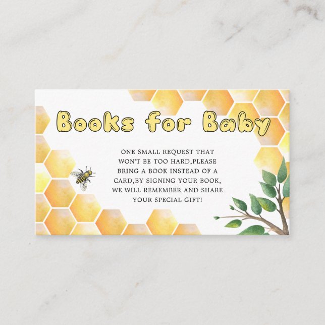 Sweet as can bee books for baby ticket  enclosure card (Front)