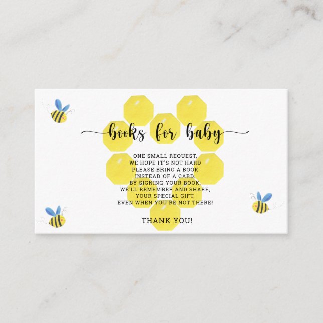 Sweet as can bee books for baby ticket enclosure card (Front)