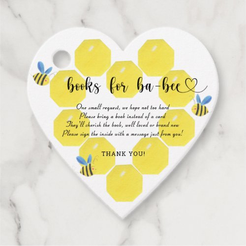 Sweet as can bee books for baby ticket favor tags