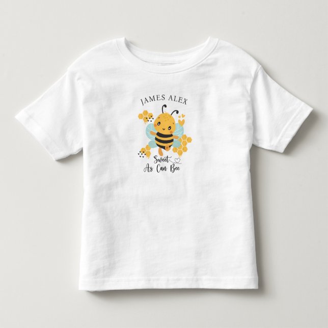 Sweet as can bee Boy Name Toddler T-shirt (Front)