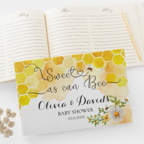 Sweet as Can Bee Bright and Cheery Baby Shower Guest Book