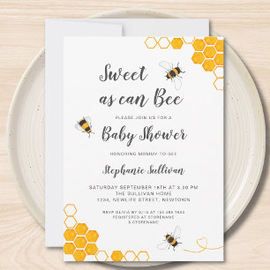 Sweet As Can Bee Budget Baby Shower Invitation