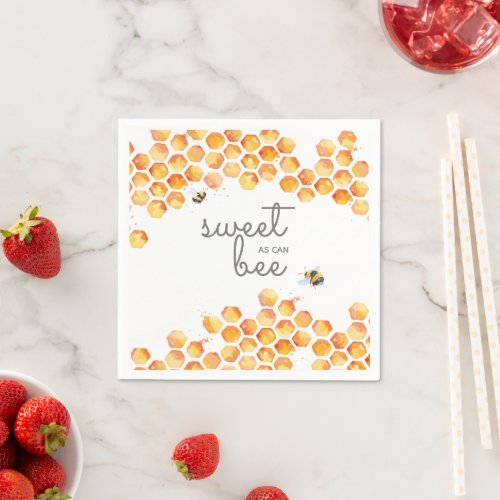 Sweet As Can Bee Bumblebee Napkins