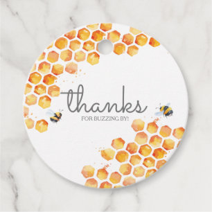 Sweet As Can Bee Bumblebee Round Favor Tags