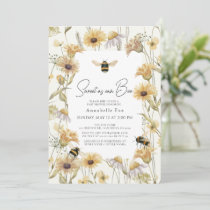 Sweet as can Bee Chamomile & Daisies Baby Shower Invitation