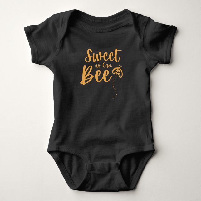 Sweet As Can Bee  cute Honey Bee Baby Gift Baby Bo Bodysuit (Front)