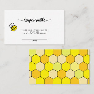 Sweet as can bee diaper raffle ticket enclosure card