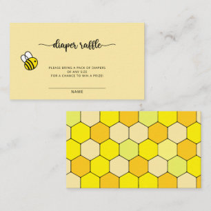 Sweet as can bee diaper raffle ticket enclosure card