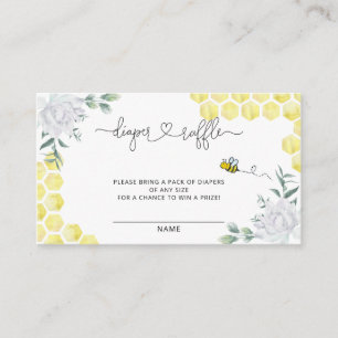 Sweet as can bee diaper raffle ticket enclosure card