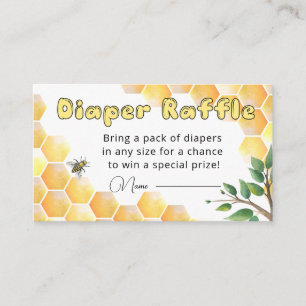 Sweet as can bee diaper raffle ticket enclosure card