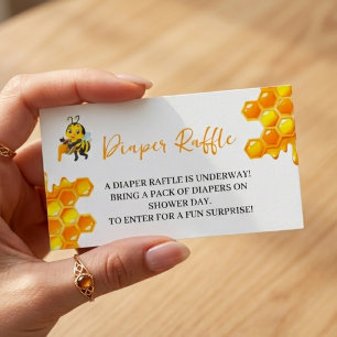 Sweet As Can Bee Diaper Raffle Ticket Enclosure Card