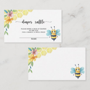 Sweet as can bee diaper raffle ticket enclosure card