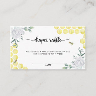 Sweet as can bee diaper raffle ticket  enclosure card