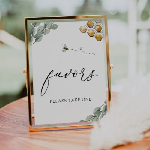 Sweet as Can Bee Eucalyptus Favors Sign