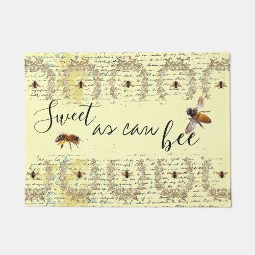 Sweet as can bee floor mat