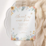 Sweet as can Bee Floral Baby Shower Invitation<br><div class="desc">Celebrate the little bay-bee with this floral baby shower invitation.</div>