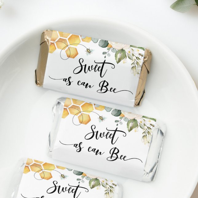 Sweet as can bee floral elegeant baby shower hershey's miniatures (Creator Uploaded)
