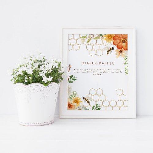 Sweet As Can Bee  Floral Spring Raffle Poster