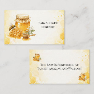 Sweet As Can Bee Gender Neutral Baby Registry Enclosure Card