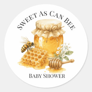 Sweet As Can Bee Gender Neutral Baby Shower Classic Round Sticker