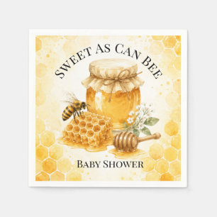 Sweet As Can Bee Gender Neutral Baby Shower Napkins