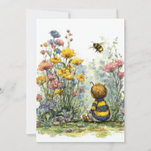 Sweet as Can Bee   Golden Baby Invitation