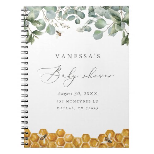 Sweet as Can Bee Greenery Baby Shower Guest Book