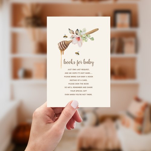 Sweet As Can Bee Honey Baby Shower Book Request  Invitation