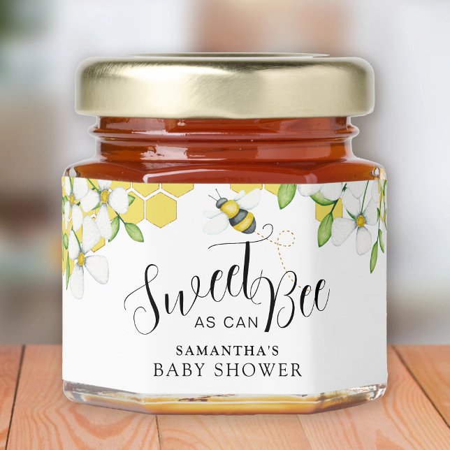 Sweet As Can Bee Honey Baby Shower Favor Honey Jar Favors (Creator Uploaded)