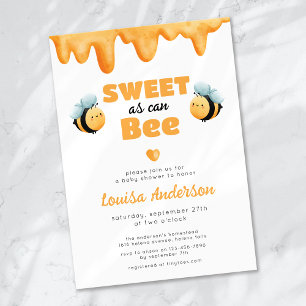 Sweet as Can Bee Honey Baby Shower Invitation