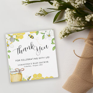 Sweet As Can Bee Honey Baby Shower Thank You Favor Tags