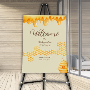 Sweet As Can Bee Honey Baby Shower Welcome Sign