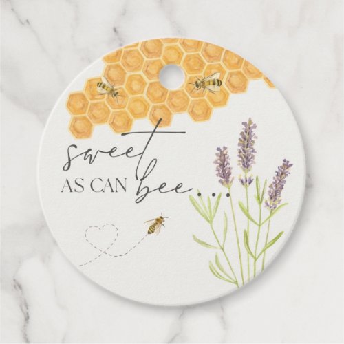 Sweet as can bee honey bee baby shower favor tags