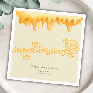 Sweet As Can Bee Honey Yellow Baby Shower Napkins