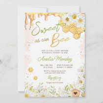 Sweet As Can Bee Honeycomb Baby Shower Sprinkle In Invitation